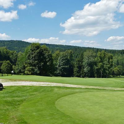 Restaurant am Golfplatz Rusel Blick auf den Golplatz